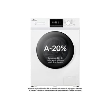 Lave-linge hublot - CONTINENTAL EDISON - CELL12140IWP - 12kg - Induction - 60 cm - 1400 trs/min - Blanc