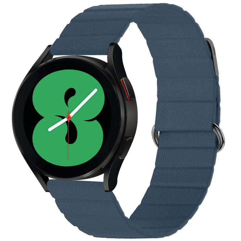 imoshion Bracelet en cuir magnétique - Connexion universelle 20 mm - Bleu - Neuf