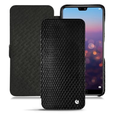 Housse cuir Huawei P20 Pro -  - Noir - Cuir Abaca