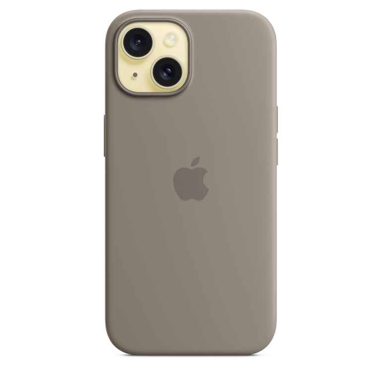 Apple Coque en silicone avec MagSafe pour iPhone 15 - Argile Apple (brand) iPhone 15 - Bon état