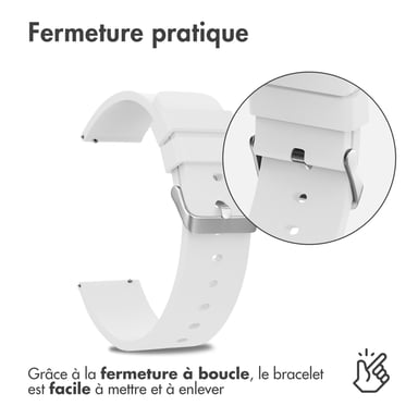 imoshion Bracelet silicone - Connexion universelle 24 mm - Blanc
