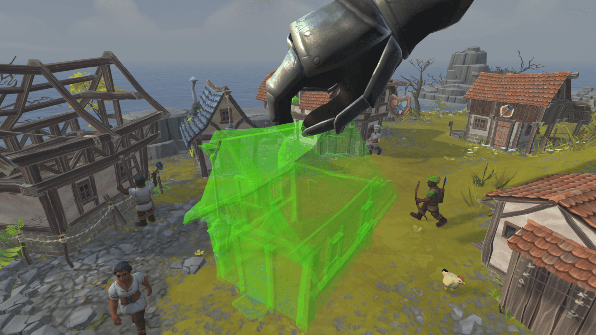 Jeu de simulation Townsmen VR PS5 PSVR2 THQ NORDIC HandyGames Construction de ville Réalité virtuelle - vue 4