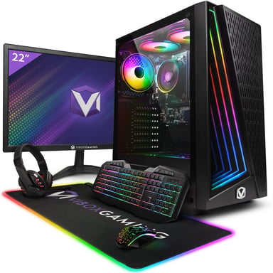 Vibox PC Gamer Complet - Ryzen 3 3200G, Graphiques intégrés, 8 Go RAM, 480 Go SSD, Linux, WiFi