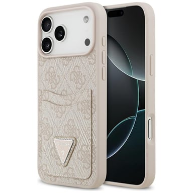 Guess 4G Custodia a triangolo con doppia scheda per iPhone 17 Pro Max rosa