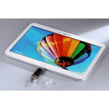 Llave USB 3.0 ''Laeta Twin'', 16 GB, 40 MB/s, negra