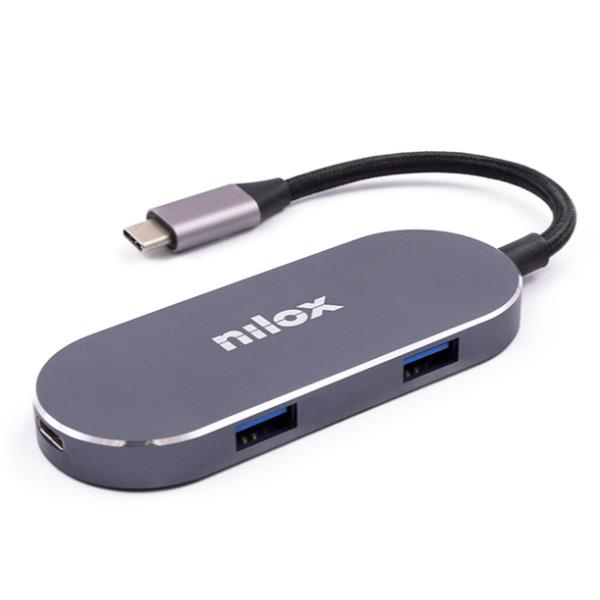 Nilox MINI DOCKING STATION HDMI 3USB PD Station d'accueil USB 3.2 Gen 1 3.1 Gen 1 Type C Neuf