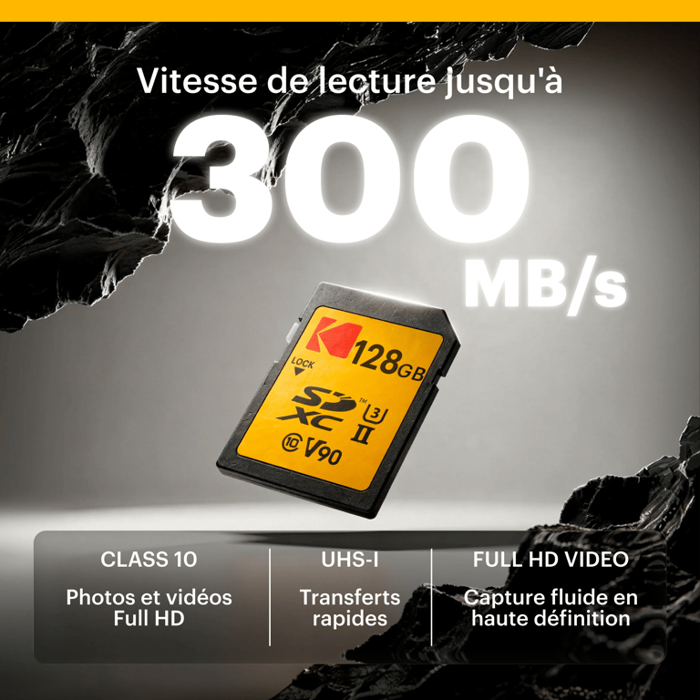 Kodak ULTRA PRO Carte mémoire flash Video Class V90 / UHS II U3 / Class10 SDXC UHS II - vue 6