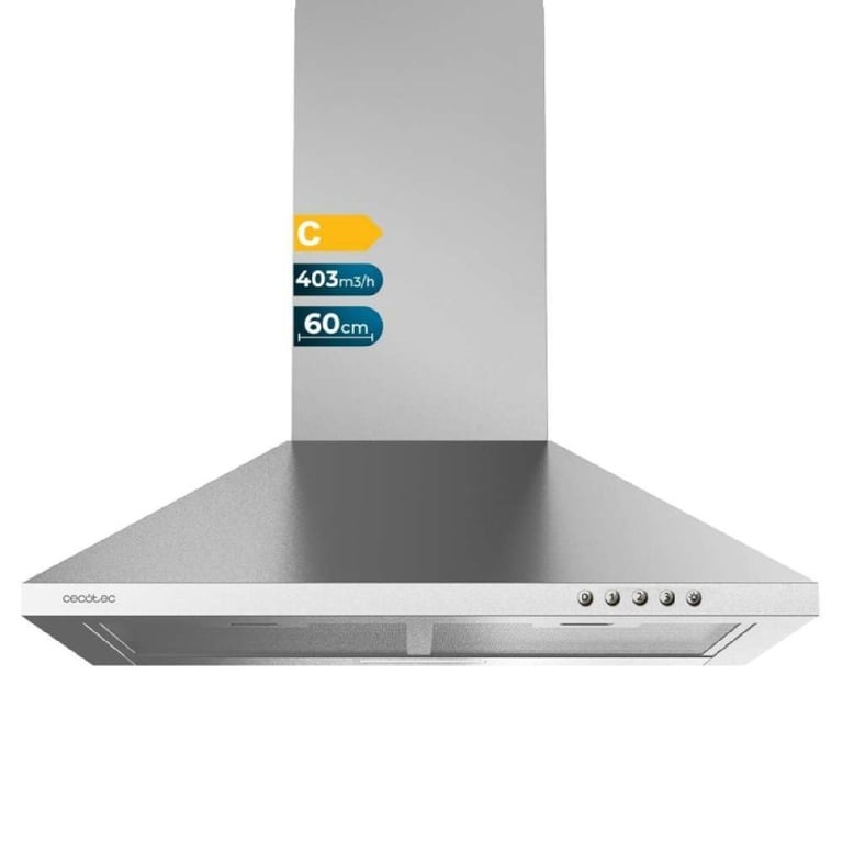 Campana Extractora Cecotec Flux PM 604300 – 403 m³/h, 105W, Classe C