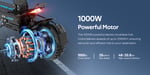Trottinette Électrique U1 | Moteur 500W*2 | Batterie 48V 15.6Ah | Pneus 10 Pouces | Vitesse Max 25 km/h | Autonomie 60 km | Bleu