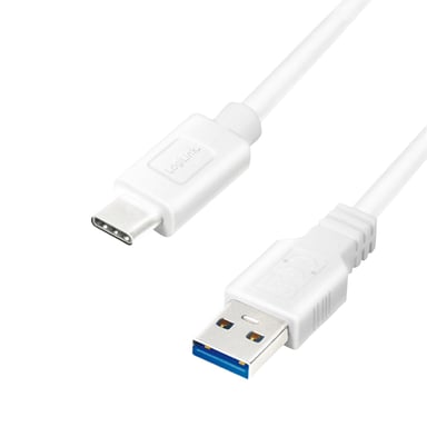 LogiLink CU0173 câble USB USB 3.2 Gen 1 (3.1 Gen 1) 0,5 m USB A USB C Blanc