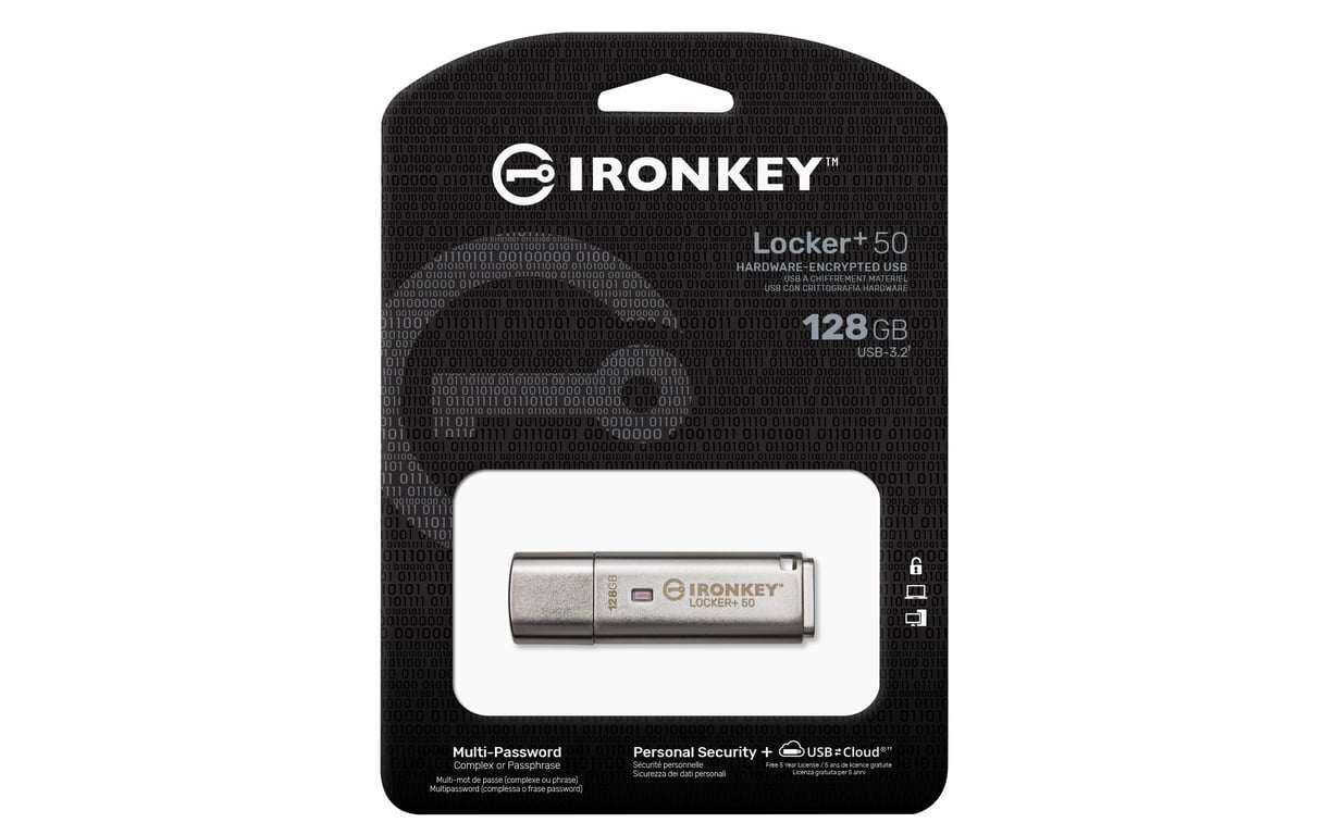 Kingston Technology IronKey 128 Go IKLP50 AES USB, w/256bit Encryption - Neuf