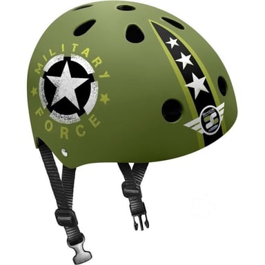 Casque Skate STAMP Skids Control Military Star - Mixte - Taille 53/57 cm - Vert