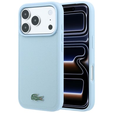 Étui Lacoste « Petit Pique Lacquer Logo » pour iPhone 18 Pro / 17 Pro, bleu