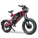 Bicicletta Elettrica X7 | Velocità Massima 55 km/h | Autonomia 90 km | Motore 1000W*2 | Batteria 48V 30Ah | Pnei da 20 PolliciT | Nero&Rosso