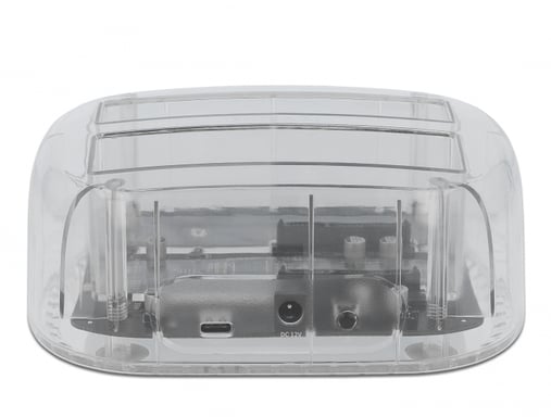 Docking station DeLOCK USB Type-C per 2 x HDD / SSD SATA, trasparente