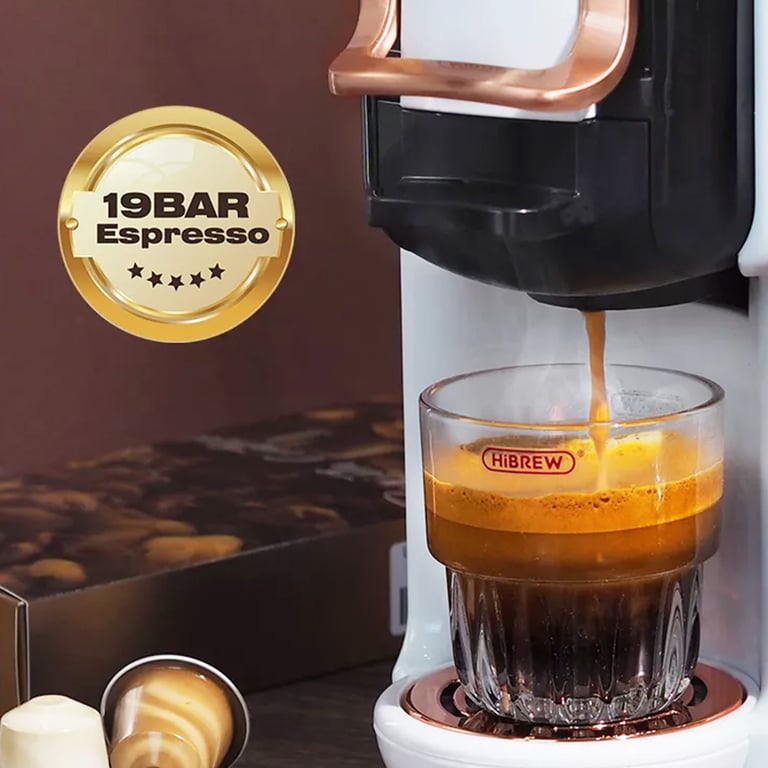 Machine à café HiBREW H2B 5 en 1 avec repère de niveau d'eau machine à capsules 19 bars chaudfroid réservoir d'eau 600ml Neuf - vue 3