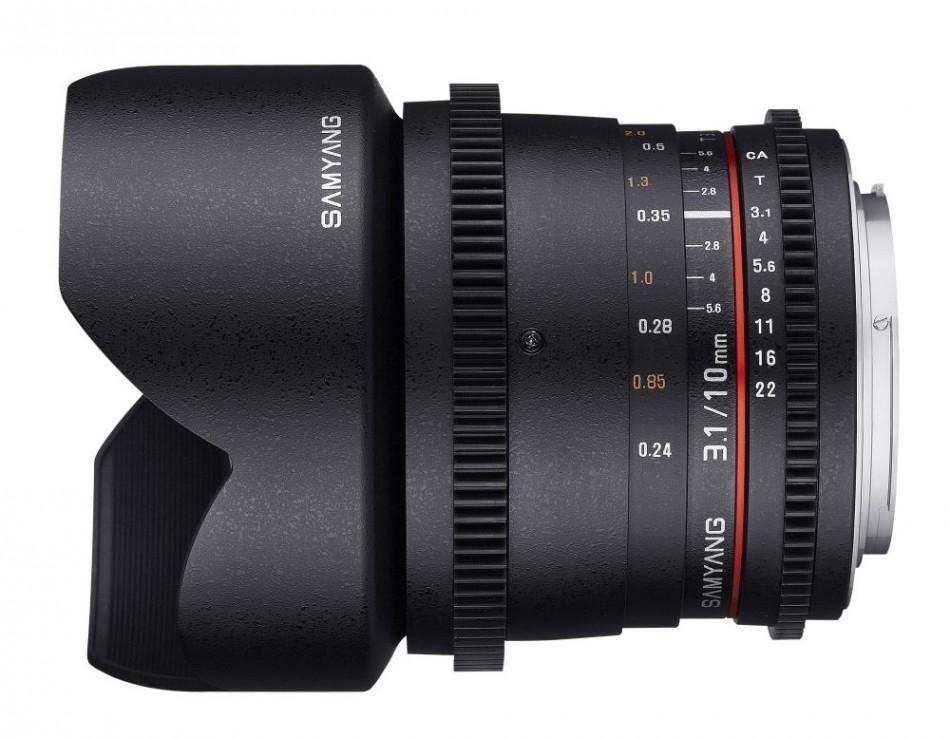 Objectif Samyang 10mm T3.1 ED AS NCS CS VDSLR – Ultra Large, Monture Nikon F - vue 3