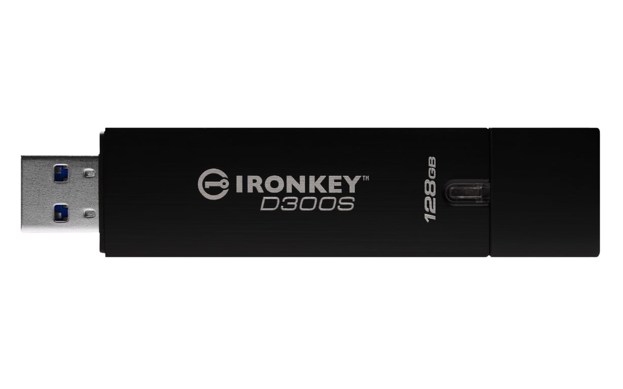 Kingston Technology IronKey Clé USB chiffrée 128 Go D300S AES 256 XTS - Neuf