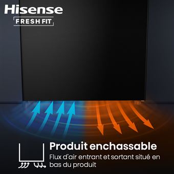 Réfrigérateur combiné Hisense RB3K330SAIC FreshFit 330L No Frost Wi-Fi acier inoxydable - Neuf