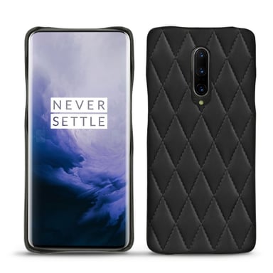 Coque cuir OnePlus 7 Pro -  - Noir - Cuir lisse couture