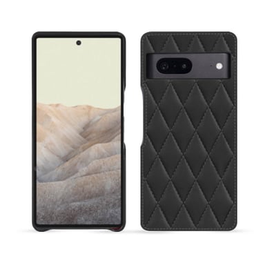 Coque cuir Google Pixel 7 -  - Noir - Cuir lisse couture