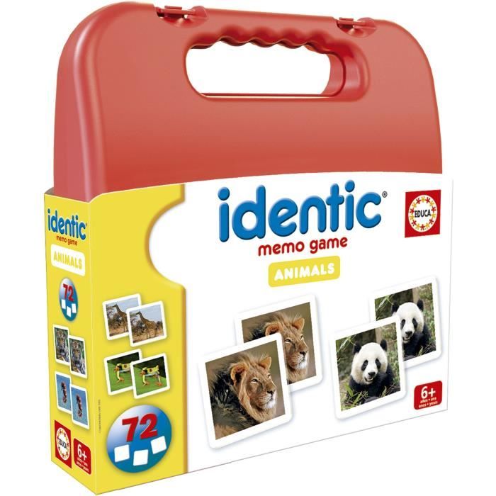 Identic Animaux Jeu de mémoire EDUCA 72 cartes développe mémoire et attention Dès - vue 2