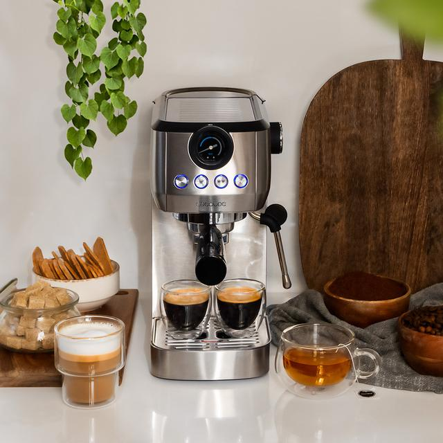 Cecotec Power Espresso 20 Steel Pro Semi-automatique Machine à expresso 1,3 L - Neuf
