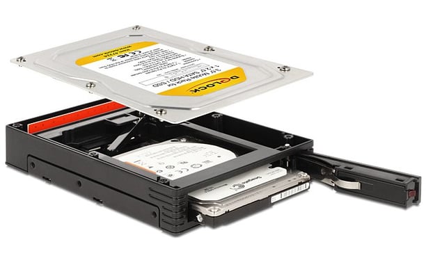 DeLOCK 47224 caja para disco duro externo Negro 2.5''