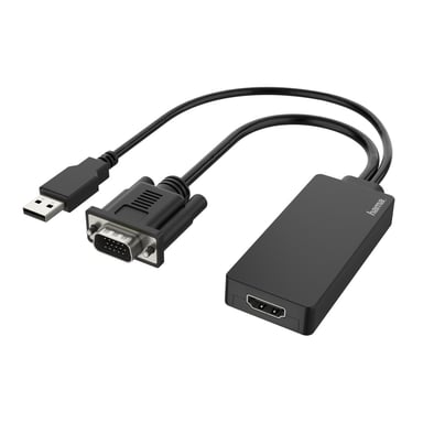 Hama 00200342 cavo video e adattatore 0,15 m USB Type-A + VGA (D-Sub) HDMI Nero