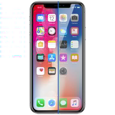 Set di 2 pellicole in vetro temperato antiurto per iPhone X / XS