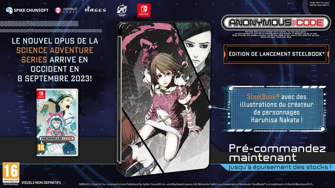 Anonymous Code SteelBook Launch Edition Nintendo SWITCH