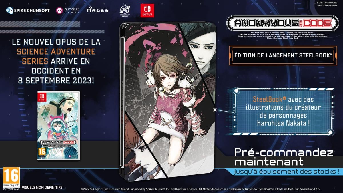 Codice Anonimo SteelBook Edizione di lancio Nintendo SWITCH - nuovo