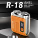 Mini Rasoir Électrique avec Affichage Numérique - Rasoir de Voyage Portable pour Hommes et Femmes, compatible avec Huawei, Samsung, APPLE, Garmin Orange