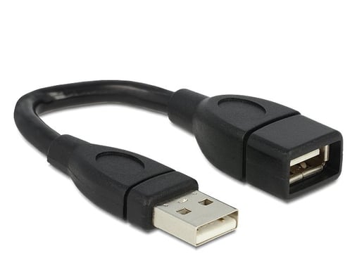 DeLOCK Cavo USB 2.0 da 15 cm 0,15 m USB A Nero