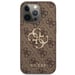 Guess Coque 4G Metal Logo Backcover pour Apple iPhone 13 Pro Max - Brun