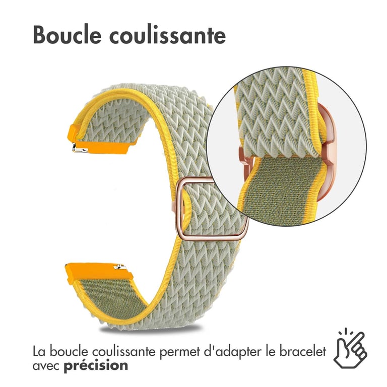 imoshion Bracelet élastique en nylon Connexion universelle de 22 mm / Jaune Neuf - vue 3