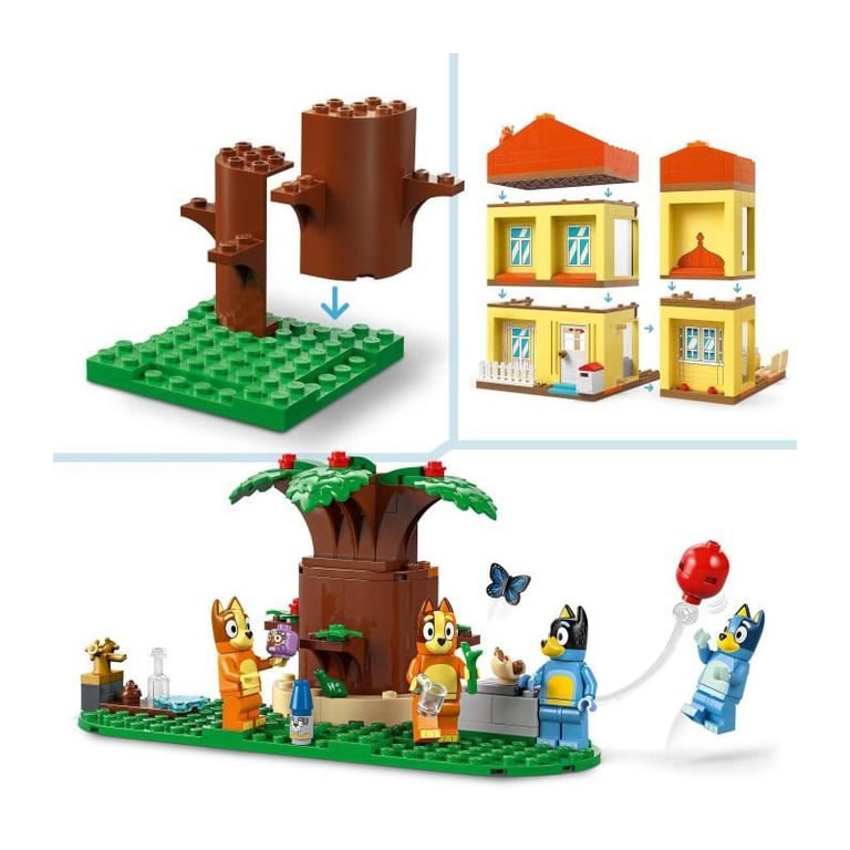 LEGO Bluey La Maison de Famille de Bluey Maquette Modulaire de la Série TV Jouet avec Nombreuses Pièces Jardin 4 Minifigurines & Accessoires Cadeau d'anniversaire Fille ou Garçon 11203 - vue 6