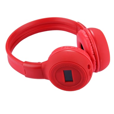 Casque Audio Sans Fil Stéréo Écran LCD Lecteur Voyant Lumineux Radio Fm Rouge YONIS