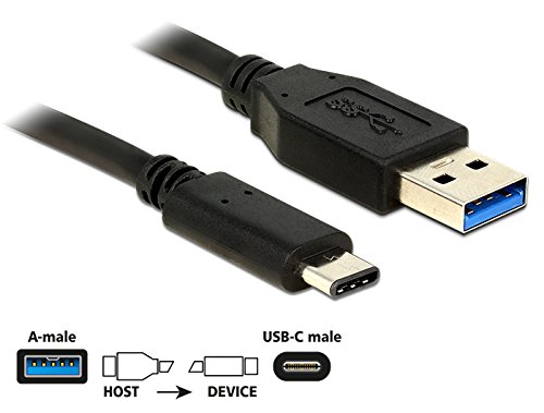 DeLOCK 1 m di cavo USB3.1-C/USB3.1-A USB 3.2 Gen 2 (3.1 Gen 2) USB A USB C Nero