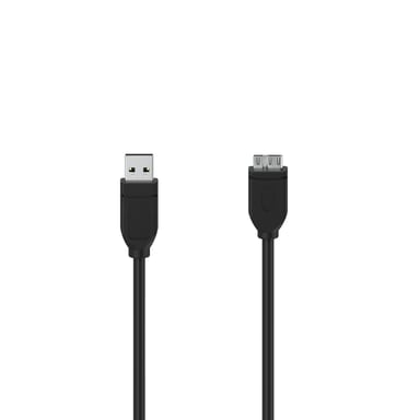 Hama 00300064 câble USB 0,75 m USB 3.2 Gen 1 (3.1 Gen 1) Micro-USB B USB A Noir