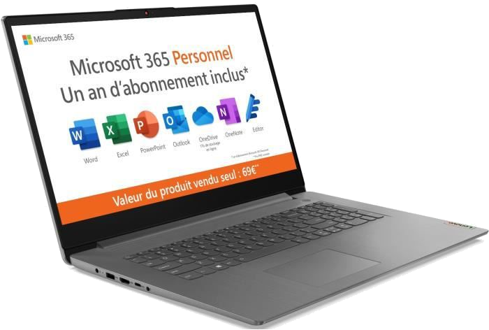 PC Portable Ultrabook - LENOVO Ideapad 3 17ITL6 - 17,3 HD+ - CELERON 6305 - RAM 4 Go - 128Go SSD - W
