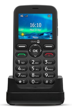 Doro 5860 6,1 cm (2.4'') 112 g Noir Téléphone d'entrée de gamme