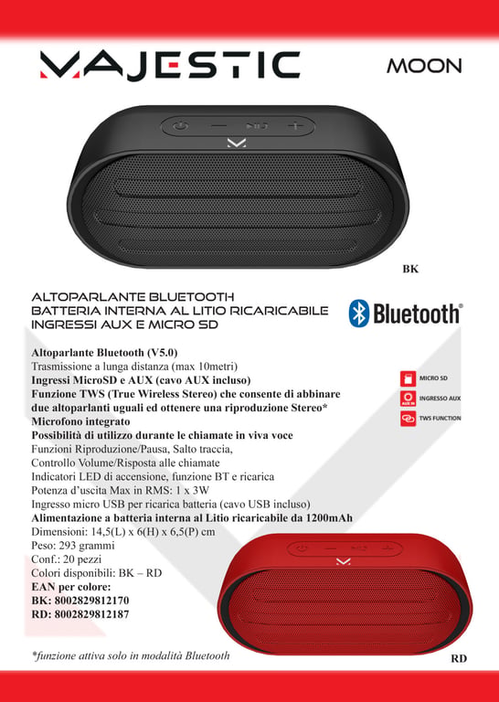 New Majestic Moon Enceinte portable mono Neuf - vue 2