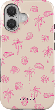 Burga Funda para iPhone 16 Plus MagSafe Tough A prueba de golpes Modelo Beach Please Rosa