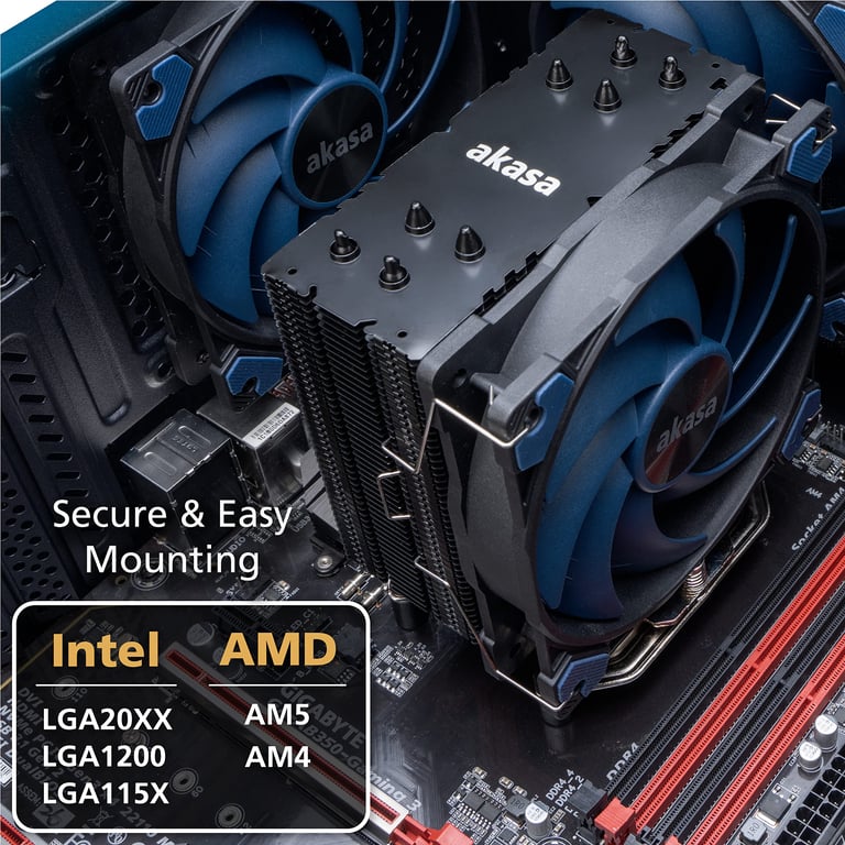 Akasa Alucia H4 High Performance Cpu Kühler 120mm - vue 3