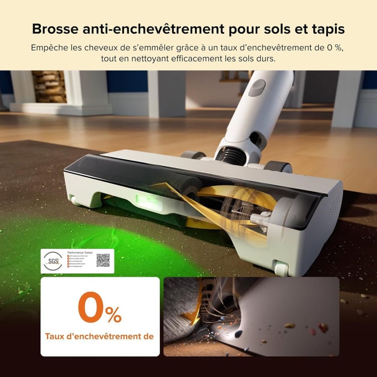 ROBOROCK H60 HUB Aspirateur Balai sans Fil avec Station de Vidage Automatique Batterie Amovible 60 Min 115 AW - vue 5