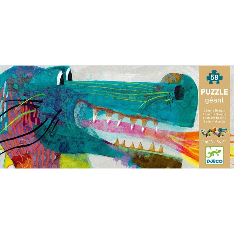 Djeco Puzzle Géant Léon le dragon 58 pièces - vue 3