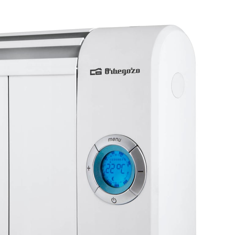 Émetteur Thermique en Aluminium Orbegozo RRE 810 Haute Inertie Thermique Efficacité Énergétique Programmation Hebdomadaire Technologie RealWarm Elements Télécommande Neuf - vue 2