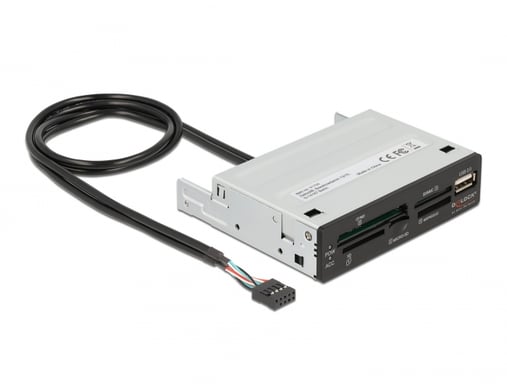 Lettore di schede DeLOCK 3,5? 5 slot USB 2.0 + 1 x USB 2.0 Type-A femmina
