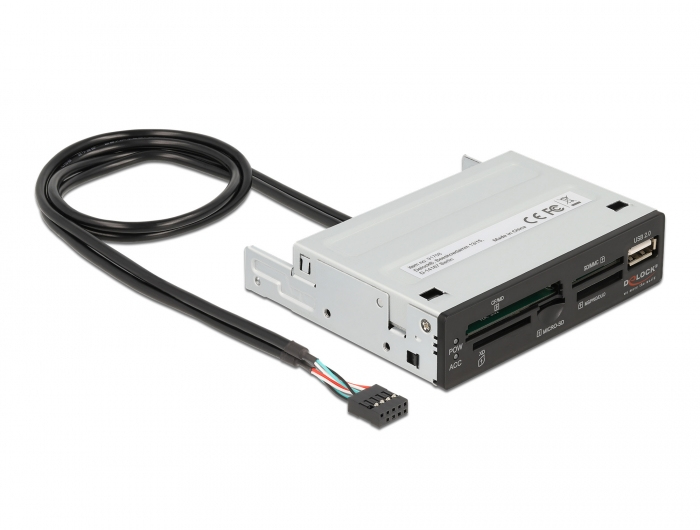 DeLOCK Lecteur de cartes 3.5? USB 2.0 à 5 fentes + 1 x USB 2.0 Type A femelle Neuf